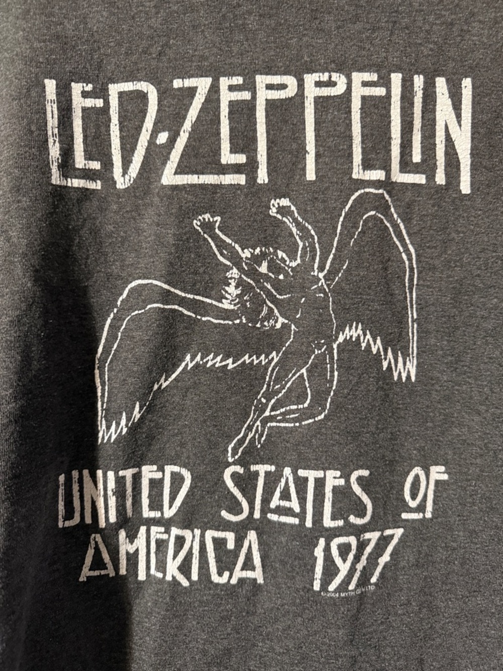 Led Zeppelin Charcoal Gray Short Sleeve Band Tee Medium